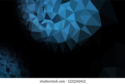 Dark BLUE vector abstract polygonal layout. A completely new color illustration in a vague style. Triangular pattern for your business design.