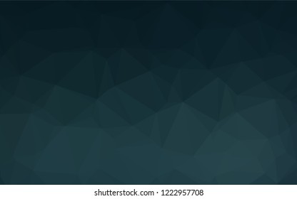 Dark BLUE vector abstract polygonal cover. Modern geometrical abstract illustration with gradient. A completely new design for your business.