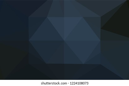 Dark BLUE vector abstract polygonal layout. Triangular geometric sample with gradient.  A completely new template for your business design.
