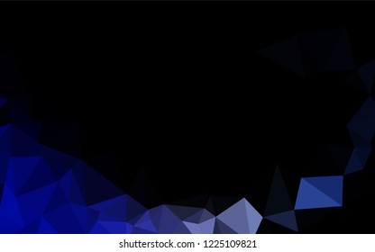 Dark BLUE vector abstract polygonal cover. Colorful illustration in abstract style with gradient. The elegant pattern can be used as part of a brand book.