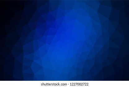 Dark BLUE vector abstract polygonal pattern. Colorful abstract illustration with triangles. New template for your brand book.