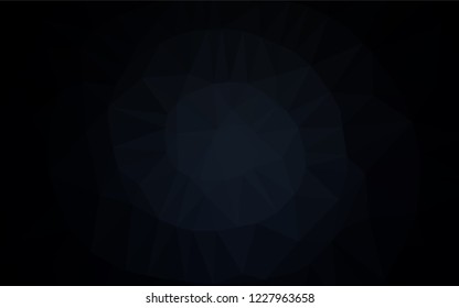 Dark BLUE vector abstract polygonal texture. Glitter abstract illustration with an elegant design. The textured pattern can be used for background.