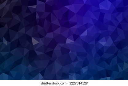 Dark BLUE vector abstract polygonal background. A sample with polygonal shapes. Brand new design for your business.