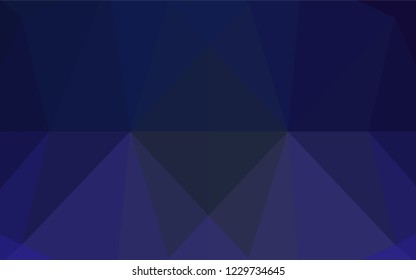 Dark BLUE vector abstract polygonal texture. An elegant bright illustration with gradient. A completely new design for your business.