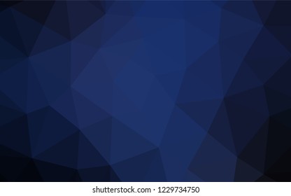 Dark BLUE vector abstract polygonal texture. A vague abstract illustration with gradient. A completely new template for your business design.