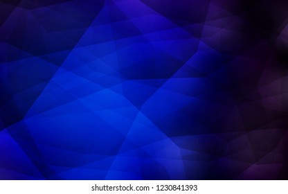 Dark BLUE vector abstract polygonal pattern. Creative geometric illustration in Origami style with gradient. Template for cell phone's backgrounds.