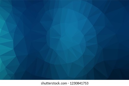 Dark BLUE vector abstract polygonal layout. Creative illustration in halftone style with gradient. The textured pattern can be used for background.