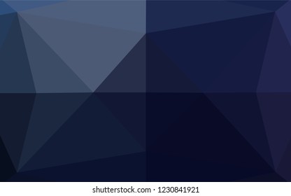 Dark BLUE vector abstract polygonal layout. Creative illustration in halftone style with gradient. Brand new design for your business.