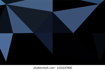 Dark BLUE vector abstract polygonal cover. An elegant bright illustration with gradient. The textured pattern can be used for background.