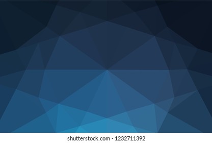 Dark BLUE vector abstract polygonal layout. Modern geometrical abstract illustration with gradient. The completely new template can be used for your brand book.