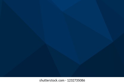 Dark BLUE vector abstract polygonal template. Geometric illustration in Origami style with gradient.  Polygonal design for your web site.