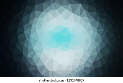 Dark BLUE vector abstract polygonal template. Elegant bright polygonal illustration with gradient. A completely new design for your leaflet.