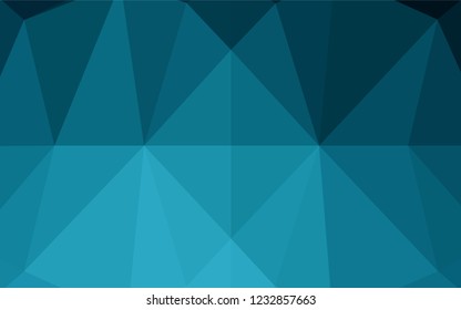 Dark BLUE vector abstract polygonal texture. Colorful illustration in abstract style with gradient. Triangular pattern for your business design.