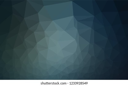 Dark BLUE vector abstract polygonal layout. Shining colored illustration in a Brand new style. The elegant pattern can be used as part of a brand book.