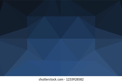 Dark BLUE vector abstract polygonal texture. Glitter abstract illustration with an elegant design. A new texture for your design.