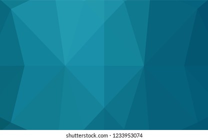 Dark BLUE vector abstract polygonal cover. Colorful abstract illustration with gradient. A completely new design for your business.
