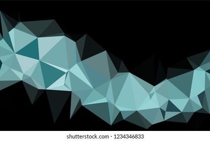 Dark BLUE vector abstract polygonal layout. Modern geometrical abstract illustration with gradient. Triangular pattern for your business design.