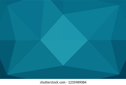 Dark BLUE vector abstract polygonal texture. Shining illustration, which consist of triangles. A completely new design for your business.