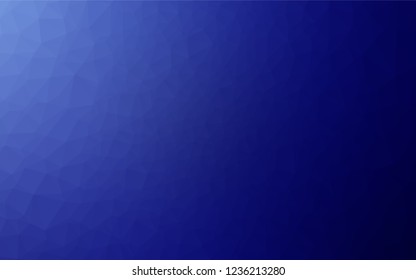 Dark BLUE vector abstract polygonal cover. Glitter abstract illustration with an elegant design. Brand new style for your business design.