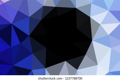 Dark BLUE vector abstract polygonal layout. Brand new colored illustration in blurry style with gradient. Brand new design for your business.