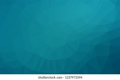 Dark BLUE vector abstract polygonal cover. Colorful abstract illustration with gradient. The best triangular design for your business.