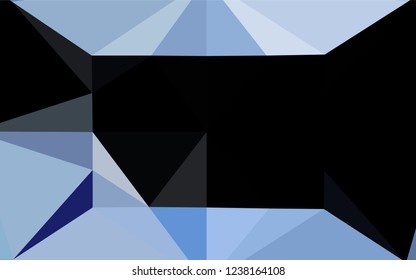 Dark BLUE vector abstract polygonal cover. A vague abstract illustration with gradient. The textured pattern can be used for background.