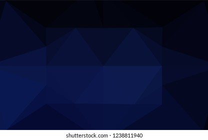 Dark BLUE vector abstract polygonal layout. Colorful abstract illustration with gradient. The elegant pattern can be used as part of a brand book.