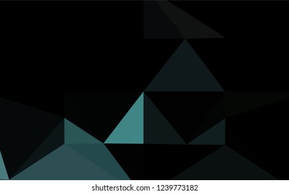 Dark BLUE vector abstract polygonal cover. Geometric illustration in Origami style with gradient.  Brand new style for your business design.