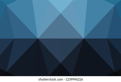 Dark BLUE vector abstract polygonal texture. Modern geometrical abstract illustration with gradient. The template can be used as a background for cell phones.