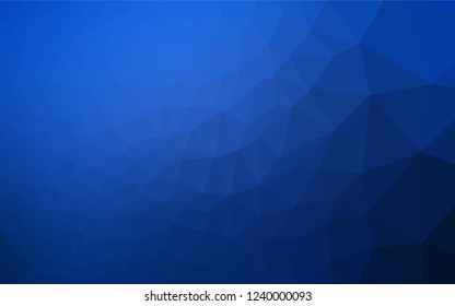 Dark BLUE vector abstract polygonal texture. Glitter abstract illustration with an elegant design. Brand new style for your business design.