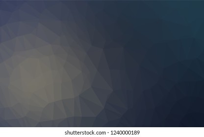 Dark BLUE vector abstract polygonal cover. A vague abstract illustration with gradient. Brand new style for your business design.
