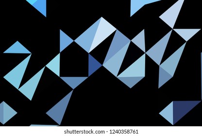 Dark BLUE vector abstract polygonal texture. A completely new color illustration in a vague style. Polygonal design for your web site.