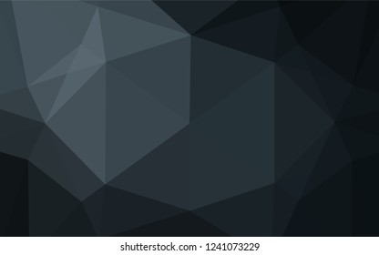 Dark BLUE vector abstract polygonal layout. Geometric illustration in Origami style with gradient.  Brand new style for your business design.