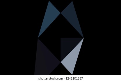 Dark BLUE vector abstract polygonal cover. Triangular geometric sample with gradient.  Triangular pattern for your business design.