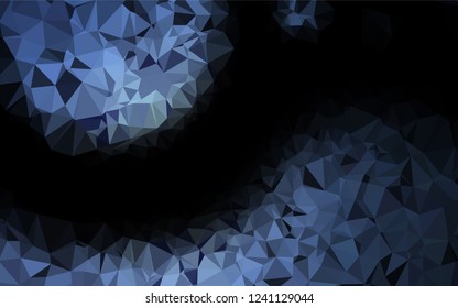 Dark BLUE vector abstract polygonal texture. A completely new color illustration in a vague style. A new texture for your design.