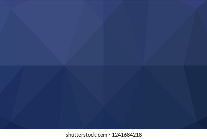 Dark BLUE vector abstract polygonal cover. Creative illustration in halftone style with gradient. The polygonal design can be used for your web site.