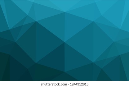 Dark BLUE vector abstract polygonal texture. Modern geometrical abstract illustration with gradient. A completely new design for your business.