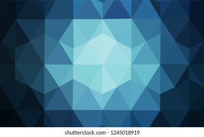 Dark BLUE vector abstract polygonal background. Elegant bright polygonal illustration with gradient. A new texture for your web site.