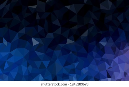 Dark BLUE vector abstract polygonal background. Colorful illustration in abstract style with triangles. Brand new design for your business.