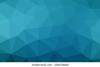 Dark BLUE vector abstract polygonal cover. An elegant bright illustration with gradient. Brand new design for your business.