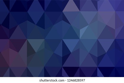 Dark BLUE vector abstract polygonal pattern. Polygonal abstract illustration with gradient. Textured pattern for your backgrounds.