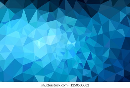 Dark BLUE vector abstract polygonal template. Colorful abstract illustration with triangles. Brand new style for your business design.