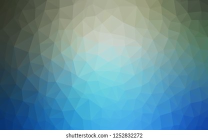 Dark BLUE vector abstract polygonal template. Colorful illustration in abstract style with triangles. Textured pattern for your backgrounds.