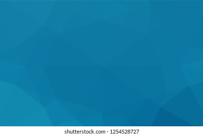Dark BLUE vector abstract polygonal cover. An elegant bright illustration with gradient. The polygonal design can be used for your web site.