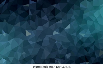 Dark BLUE vector abstract polygonal template. Colorful illustration in polygonal style with gradient. Completely new template for your banner.