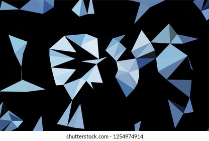 Dark BLUE vector abstract polygonal cover. An elegant bright illustration with gradient. Brand new style for your business design.