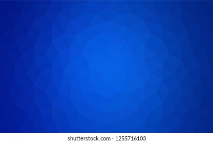 Dark BLUE vector abstract polygonal background. Colorful abstract illustration with triangles. Triangular pattern for your design.