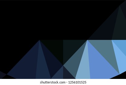 Dark BLUE vector abstract polygonal layout. A sample with polygonal shapes. Triangular pattern for your business design.