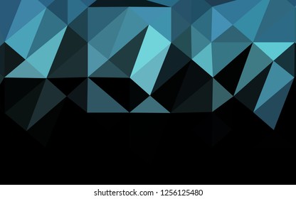 Dark BLUE vector abstract polygonal layout. A completely new color illustration in a vague style. Template for your brand book.