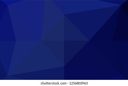Dark BLUE vector abstract polygonal layout. Triangular geometric sample with gradient.  The polygonal design can be used for your web site.
